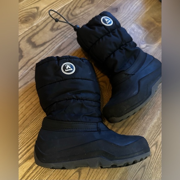Kamik Black Kids Snow cozy Winter Boots - Picture 2 of 8